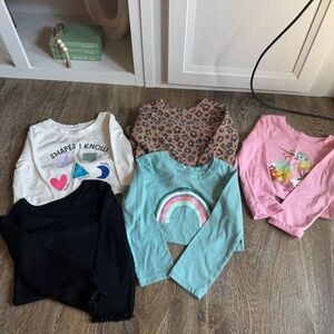 5 Long sleeve girls shirts 2T Bundle